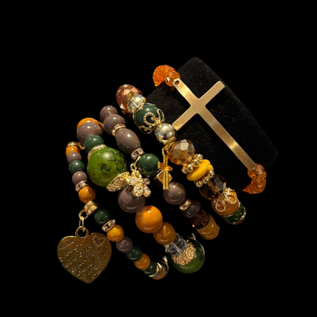 Orange & Green Cross