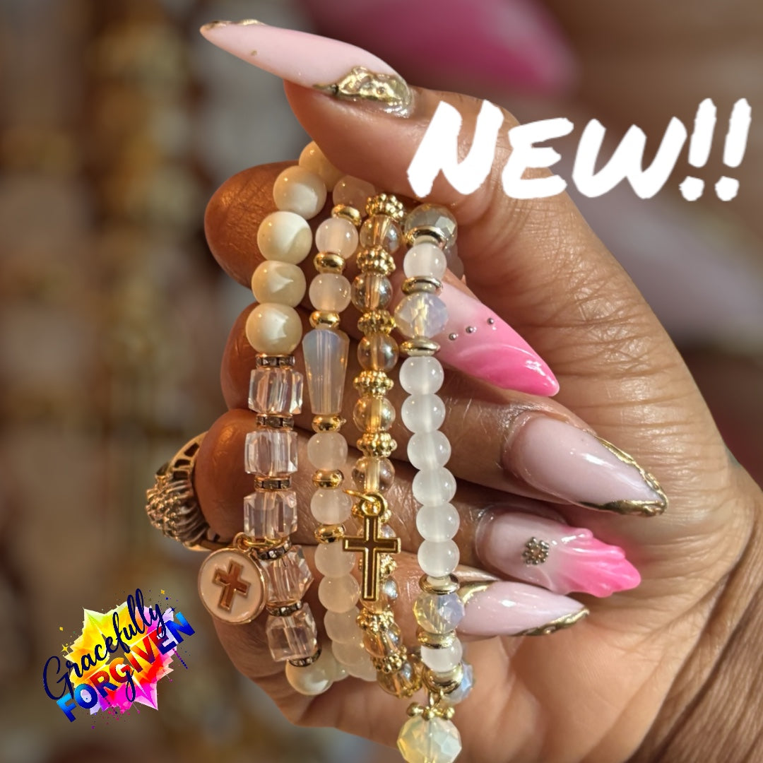 Tan & Gold Cross