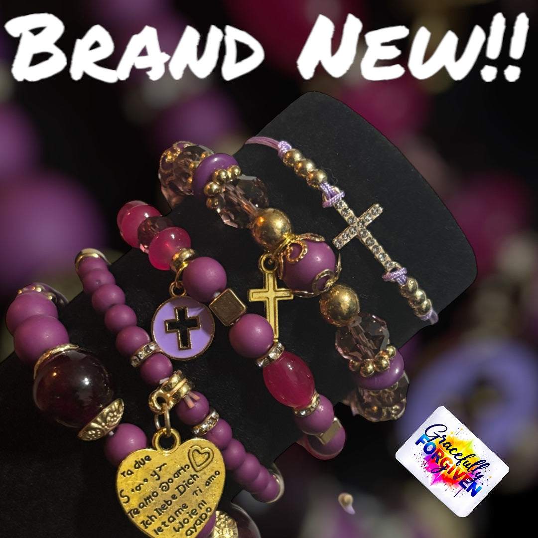 Purple & Gold Cross