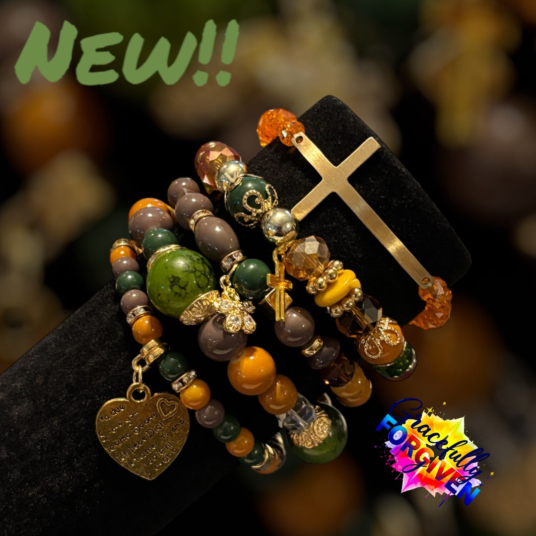 Orange & Green Cross